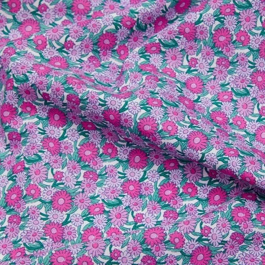 Purple Floral Marguerite Meadow - Heirloom 1 Collection - Liberty Cotton Fabric ✂️ £12 pm *SALE*