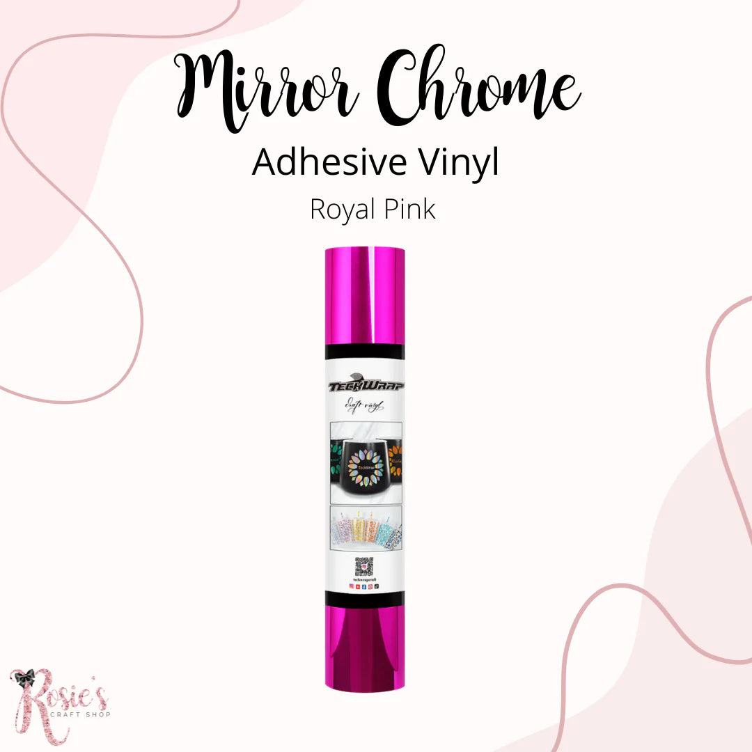 Royal Hot Pink Mirror Chrome Teckwrap Self Adhesive Vinyl ✂️ *SALE*