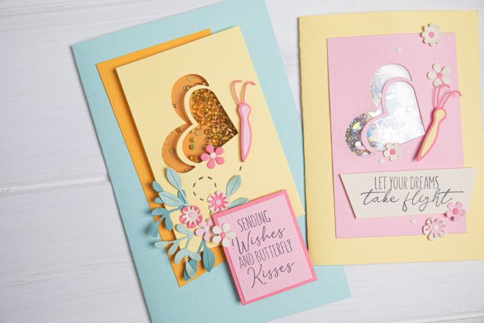 Sizzix Framelits Die Set 6PK w/4PK Stamps - Butterfly Wishes 665654 ✂️ ☆