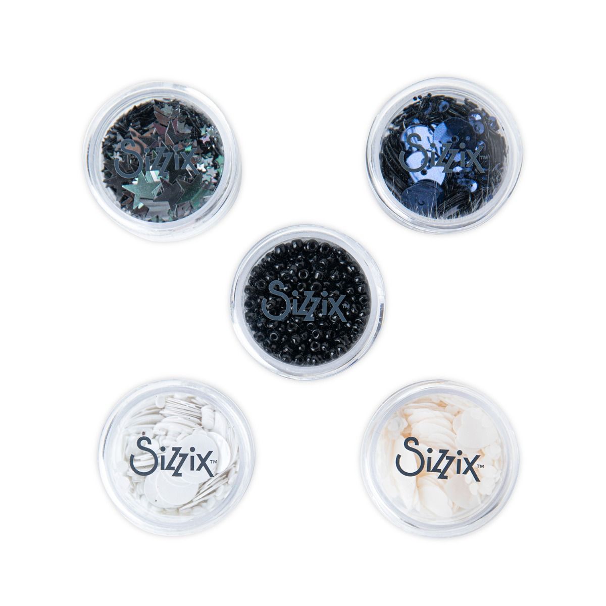 Sizzix Sequins and Beads in Neutral 5 pack - 665844 ✂️ ☆