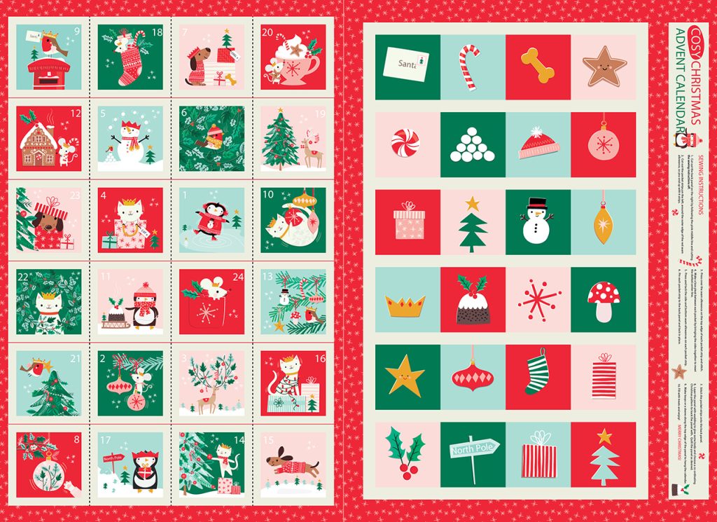 Advent Panel - Cosy Christmas - Dashwood Studio Cotton Fabric ✂️☆