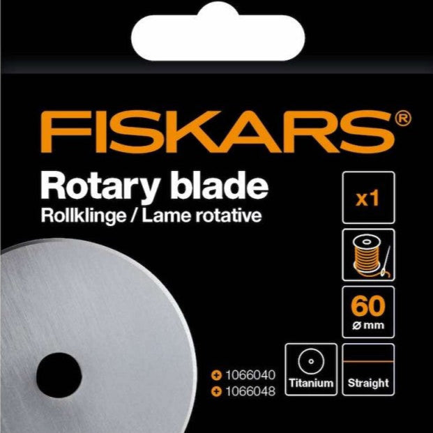 Fiskars 60mm Titanium Rotary Blade Replacement – Straight Edge for Rotary Cutters ✂️ ☆