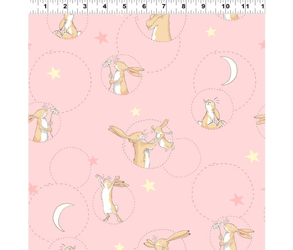 Pink Bunny Circles - Guess How Much I Love You - Clothworks Licensed Cotton Fabric ✂️ £9 pm *SALE* (Copy)