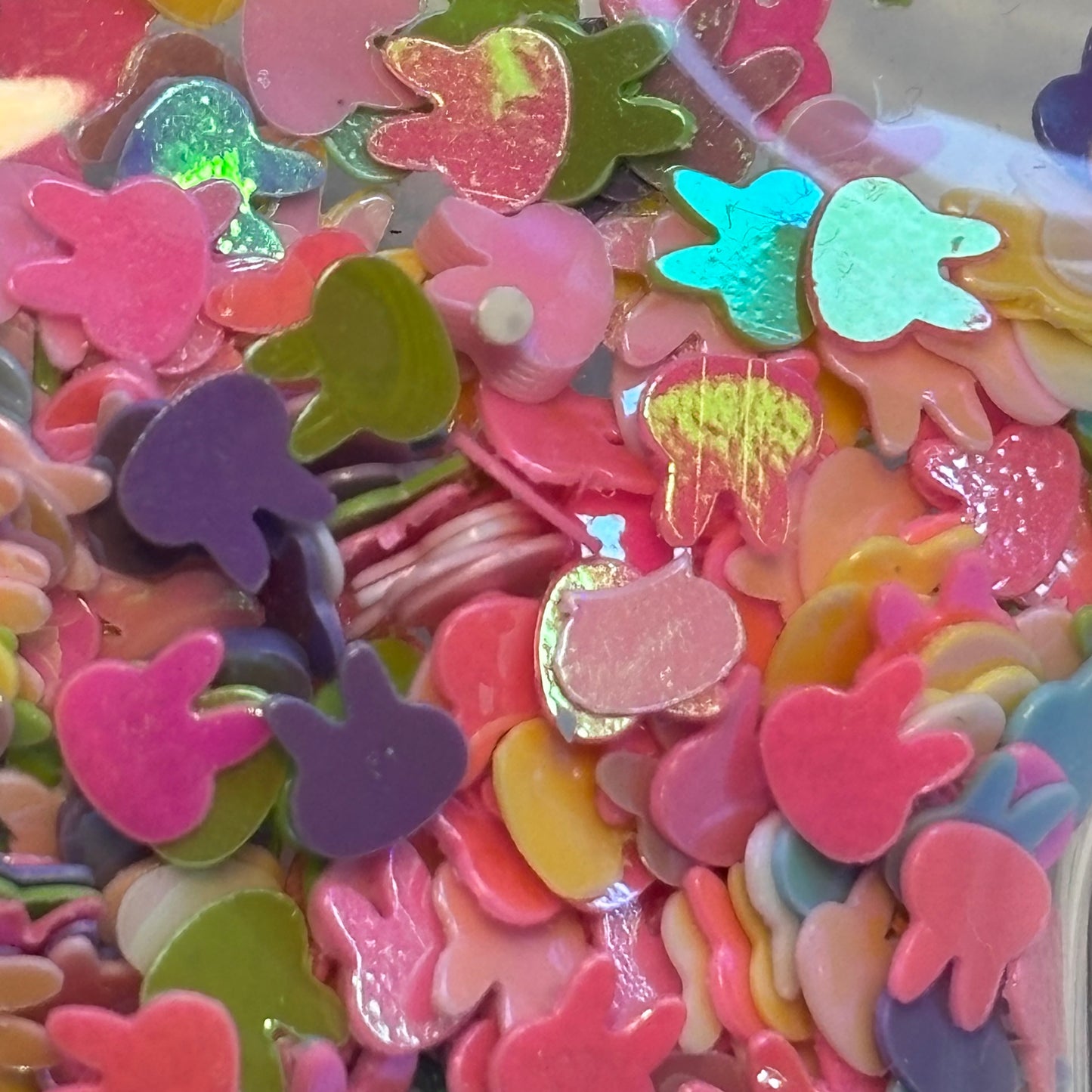 Star Shaped Bunny Shaker Flat Backed Embellishment