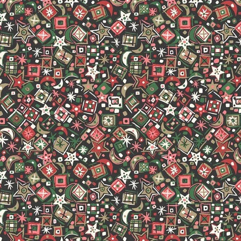 Christmas Gifts Christmas Charm Metallic Green & Gold - A Woodland Christmas - Liberty Cotton Fabric ✂️ £10 pm *SALE*
