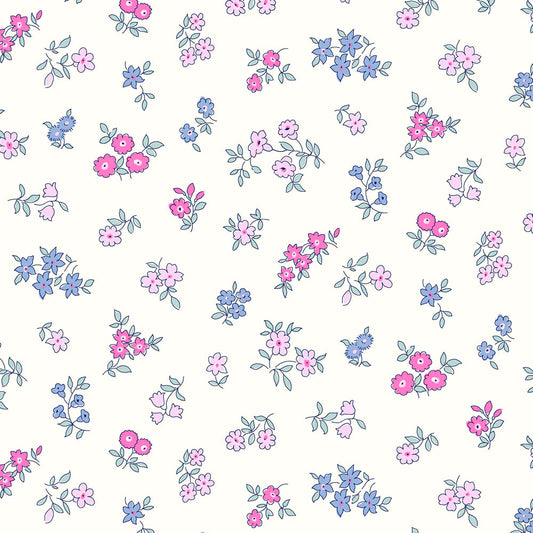 Pink & Lilac Floral Posy Sprig - Heirloom 1 Collection - Liberty Cotton Fabric ✂️ £12 pm *SALE*