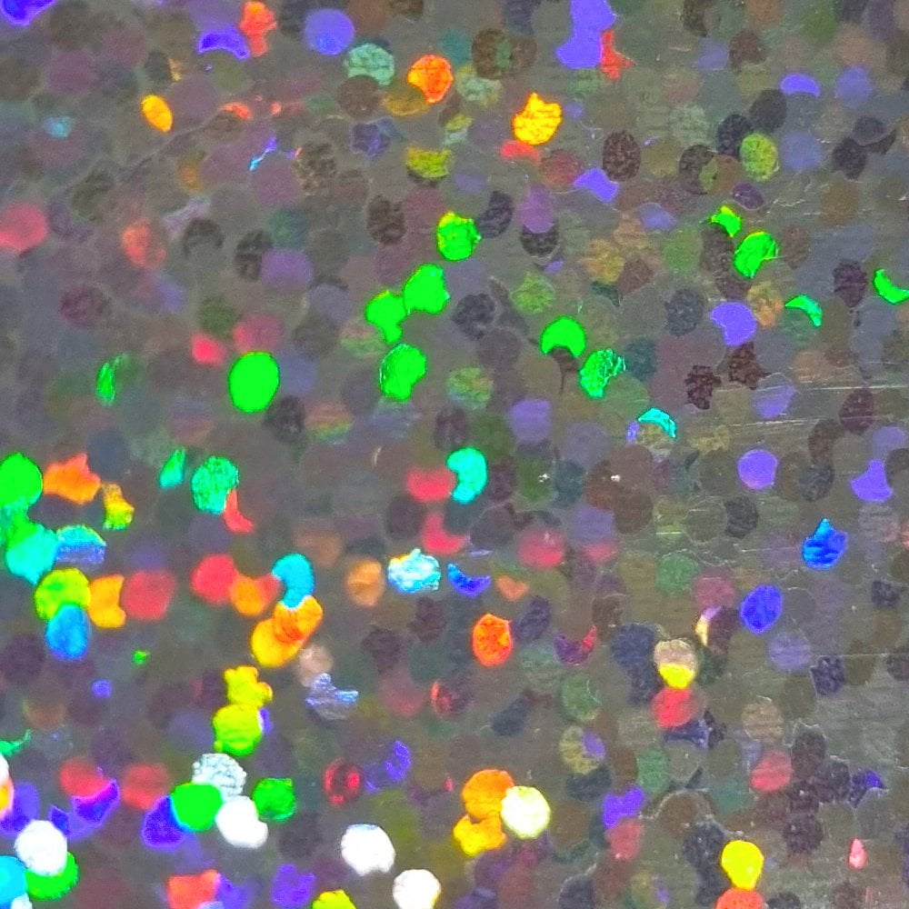 Silver Holographic Metallic Stretch Iron On Vinyl HTV ☆