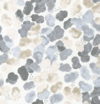 Watercolour Clouds Grey & Natural - Songbird - Robert Kaufman Cotton Fabric ✂️ £10 pm *SALE*