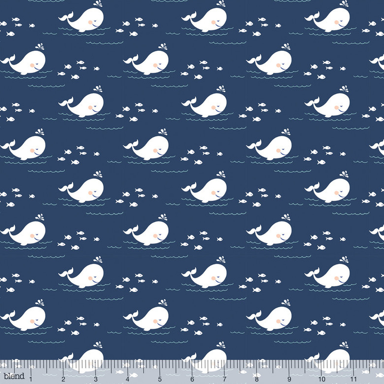 Whales By The Sea Navy - Storytime - Blend Cotton Fabric ✂️ £7 pm *SALE*