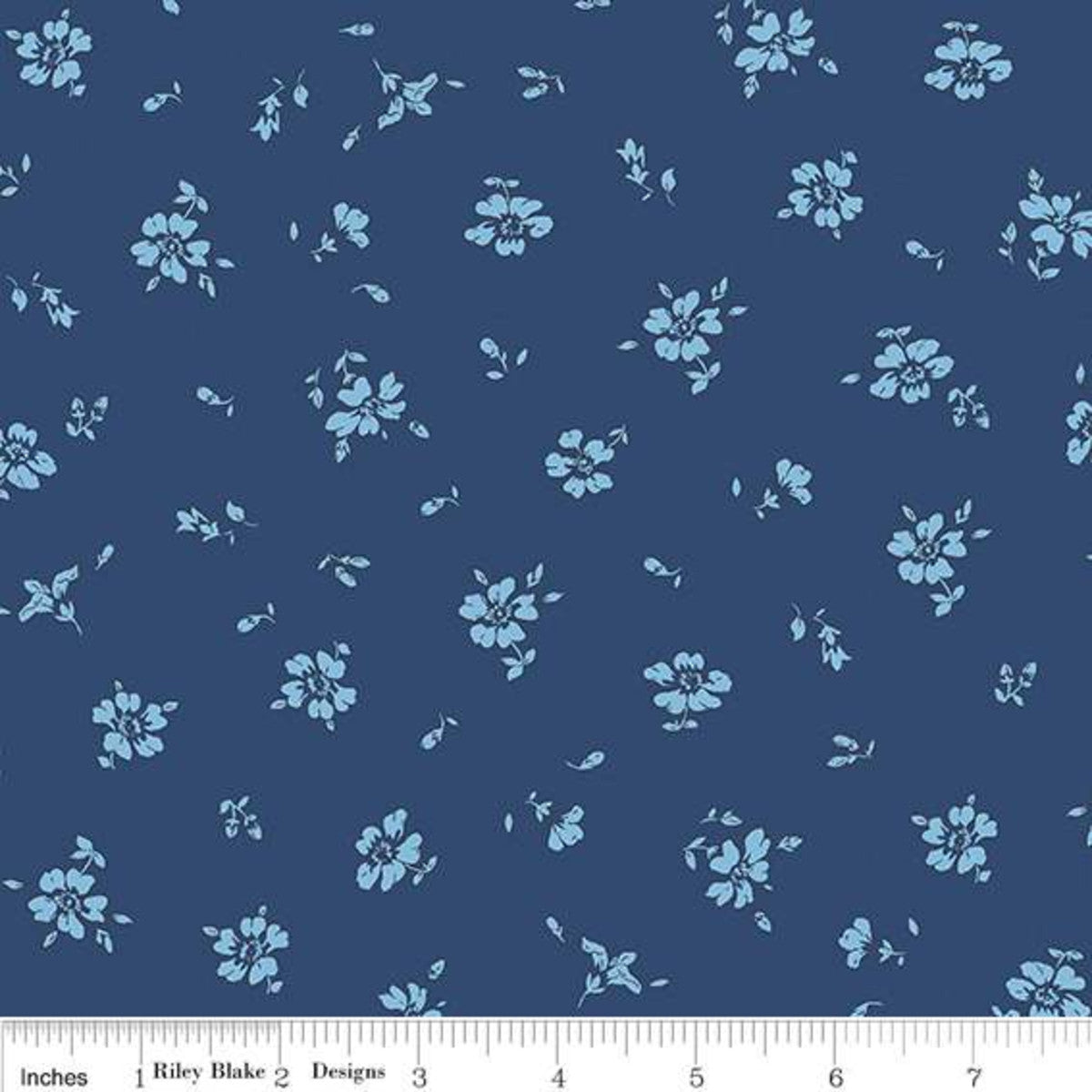 Field Rose Navy Blue - The Flower Show Midnight Garden Collection - Liberty Cotton Fabric ✂️ £10 pm *SALE*