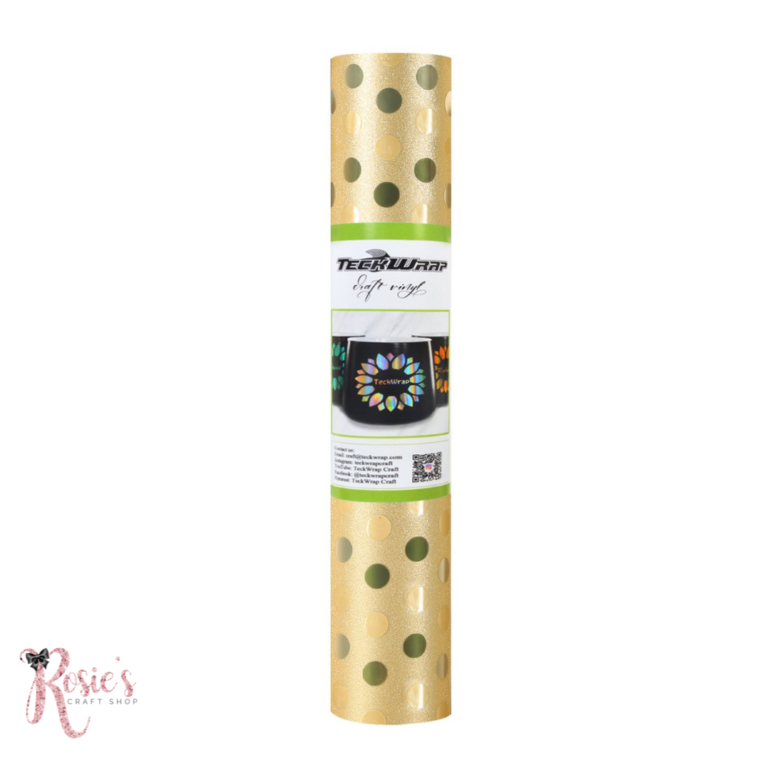Teckwrap Polka Dot Permanent Adhesive Vinyl
