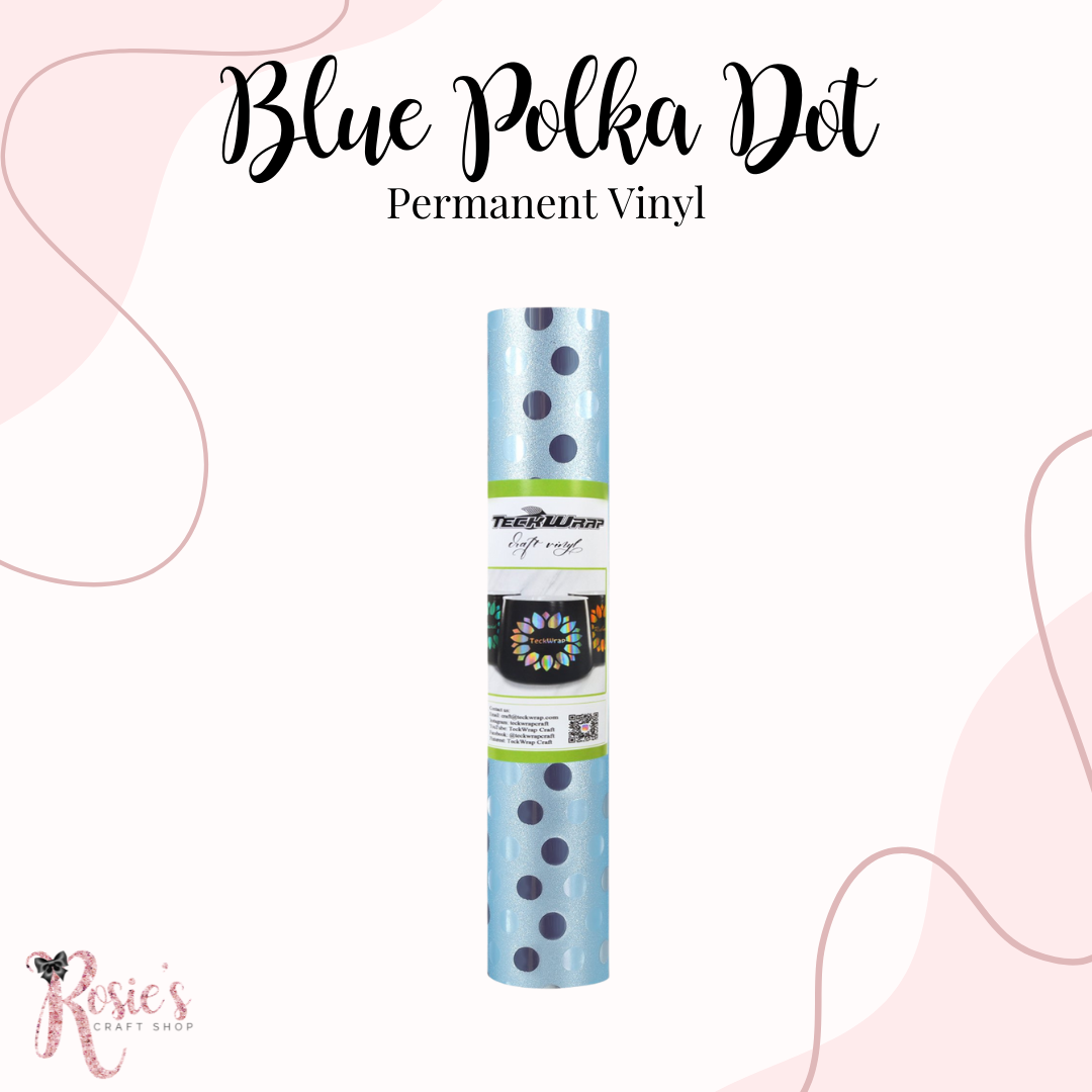 Teckwrap Polka Dot Permanent Adhesive Vinyl