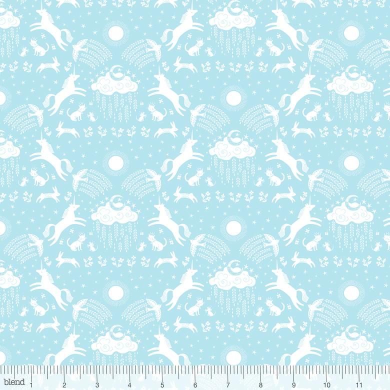 Unicorn Dreams Mint - Happy Skies - Blend Cotton Fabric ✂️ £8 pm *SALE*