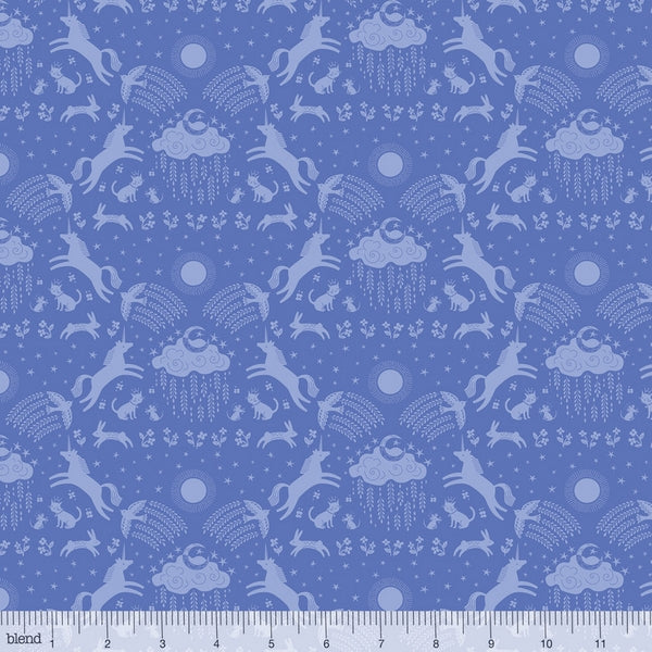 Unicorn Dreams Periwinkle - Happy Skies - Blend Cotton Fabric ✂️ £8 pm *SALE*
