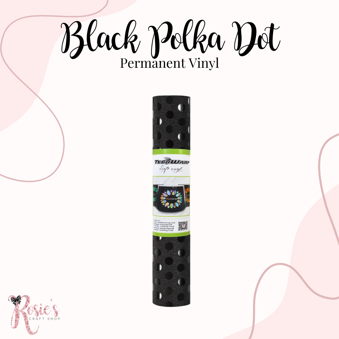 Teckwrap Polka Dot Permanent Adhesive Vinyl