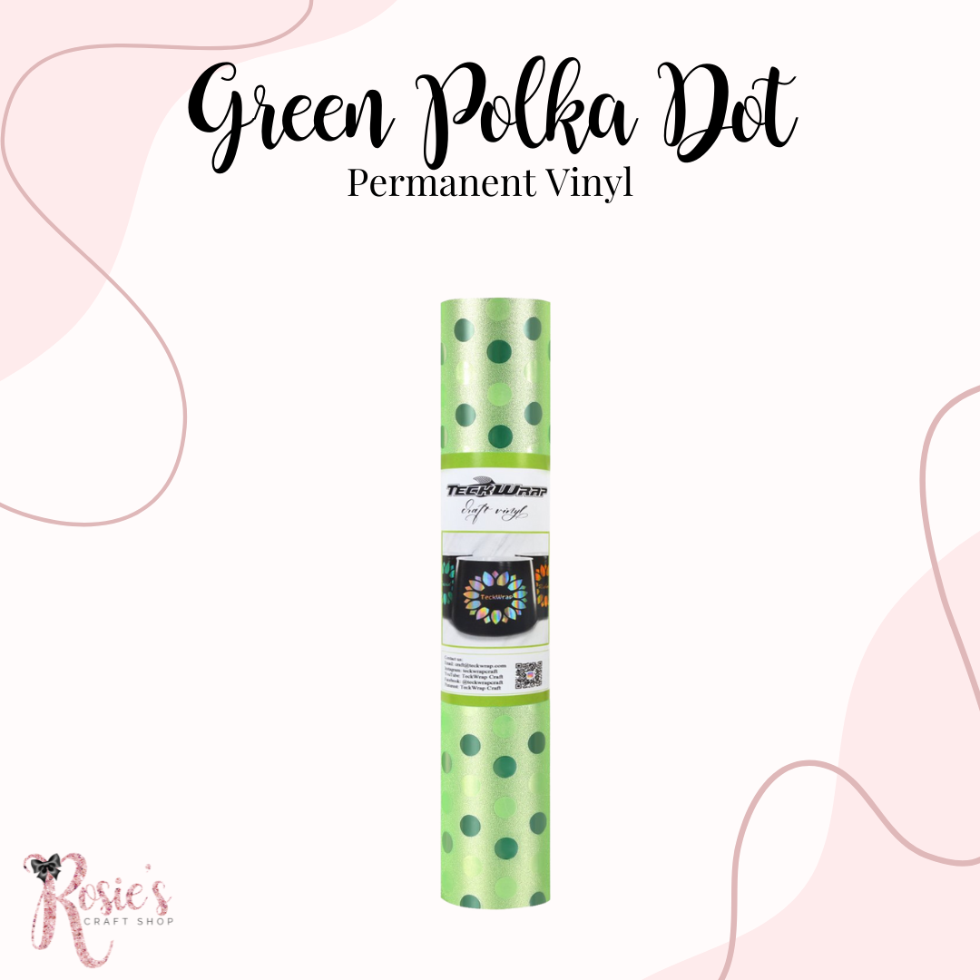 Teckwrap Polka Dot Permanent Adhesive Vinyl