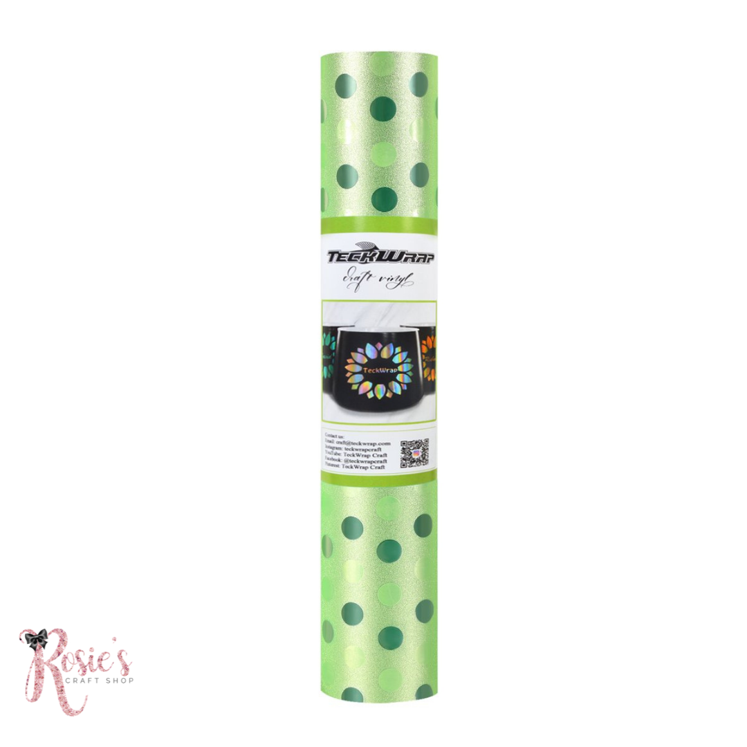 Teckwrap Polka Dot Permanent Adhesive Vinyl