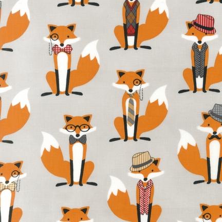 Fox and the Houndstooth by Robert Kaufman 100% Cotton Fabric - Rosie's Craft Shop Ltd