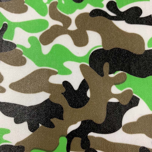 Green / Black Urban Camo Print Iron On Vinyl HTV