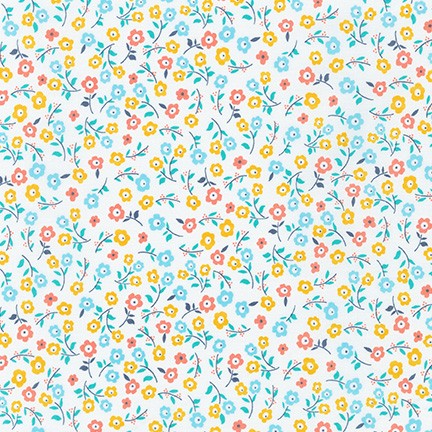 Floral Pattern - Bees Knees - Robert Kaufman Cotton Fabric ✂️ £13 pm