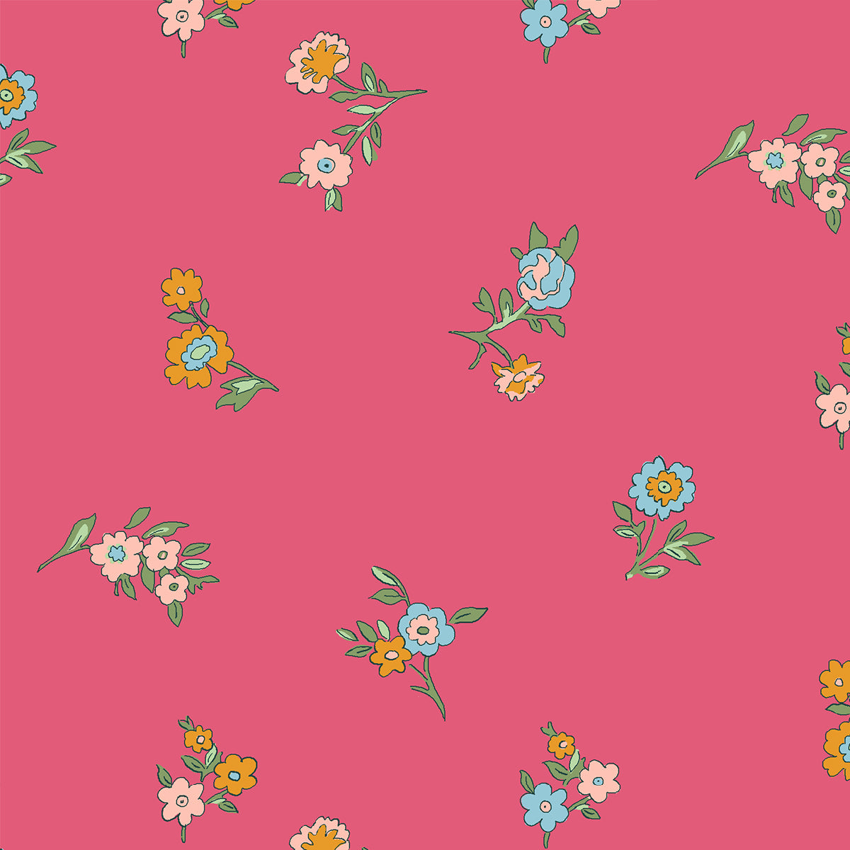 Little Vine Pink by Liberty - The Cottage Garden - Rosie's Craft Shop Ltd