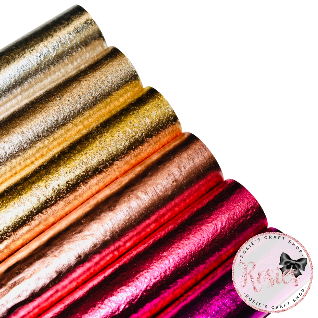 Gold Leathered Effect Metallic Felt