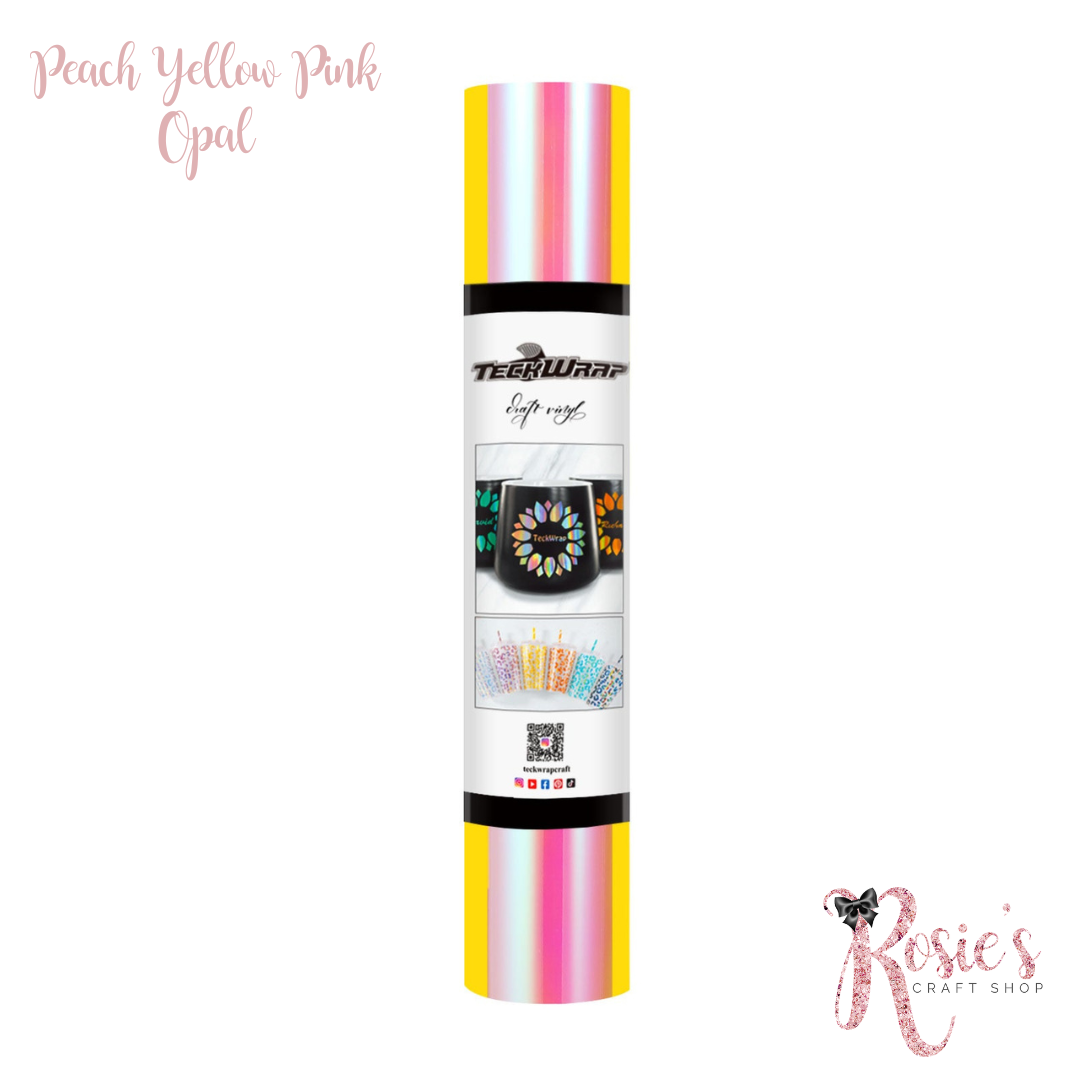 Peach Yellow Pink Teckwrap Opal Adhesive Vinyl ✂️ *SALE*