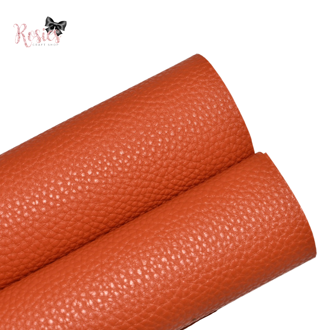 Pumpkin Leatherette Faux Leather Fabric