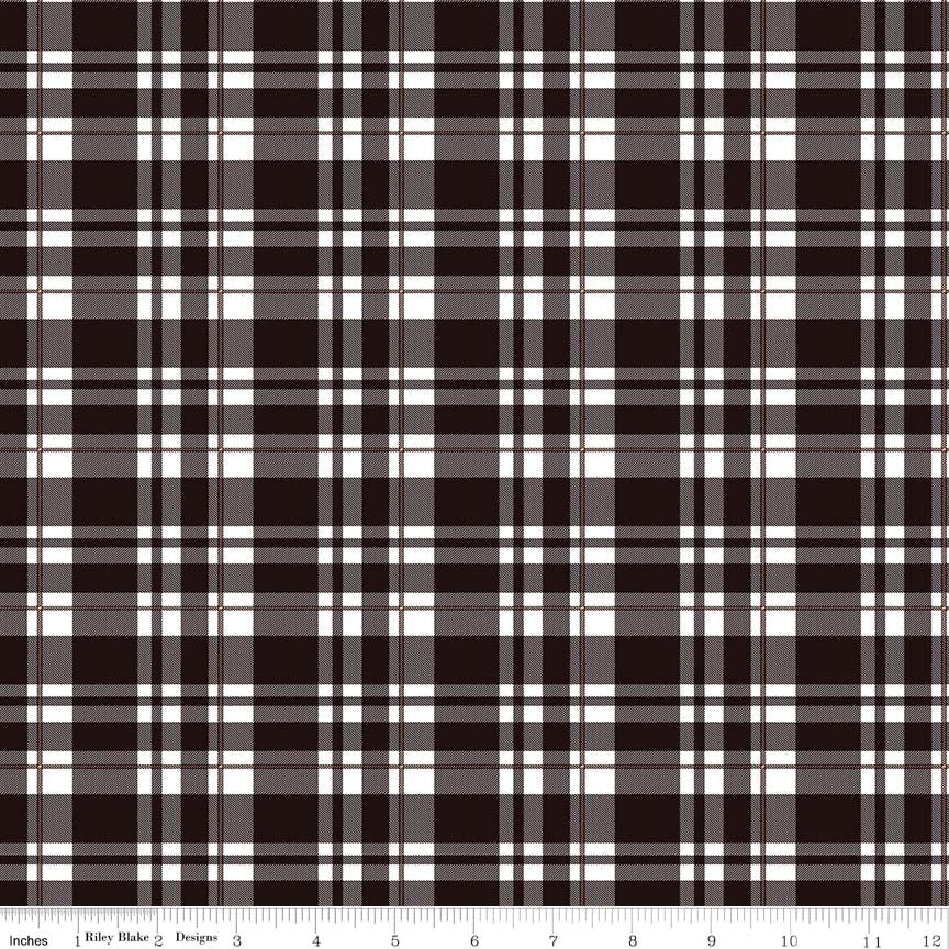 Black Sparkle Metallic Tartan Designer Fabric Felt