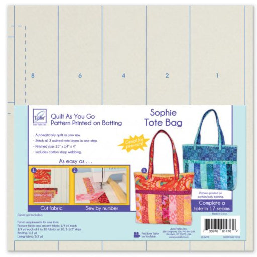 Sophie Tote Bag by June Tailor Quilt As You Go Craft Kit ✂️ ☆