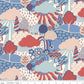 Sunny Afternoon Clouds and Sunshine Red - Carnaby Collection - Liberty Cotton Fabric ✂️ £10 pm *SALE*