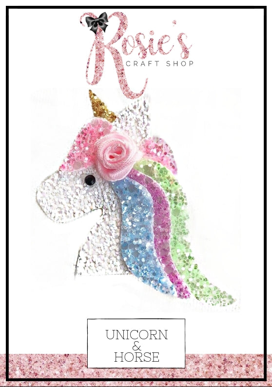 Unicorn Horse Plastic Template