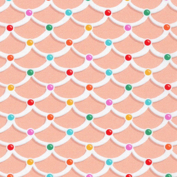 Christmas Gingerbread House Roof Peach - Tinsel Town - Robert Kaufman Cotton Fabric ✂️ 🌟 SALE 🌟
