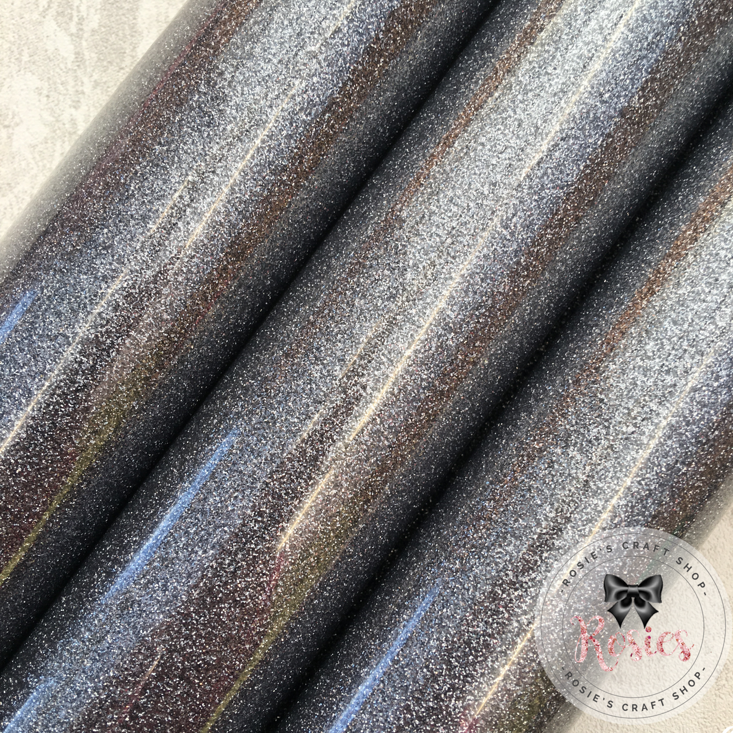 Grey Glitter Iron On Vinyl HTV - Rosie's Craft Shop Ltd