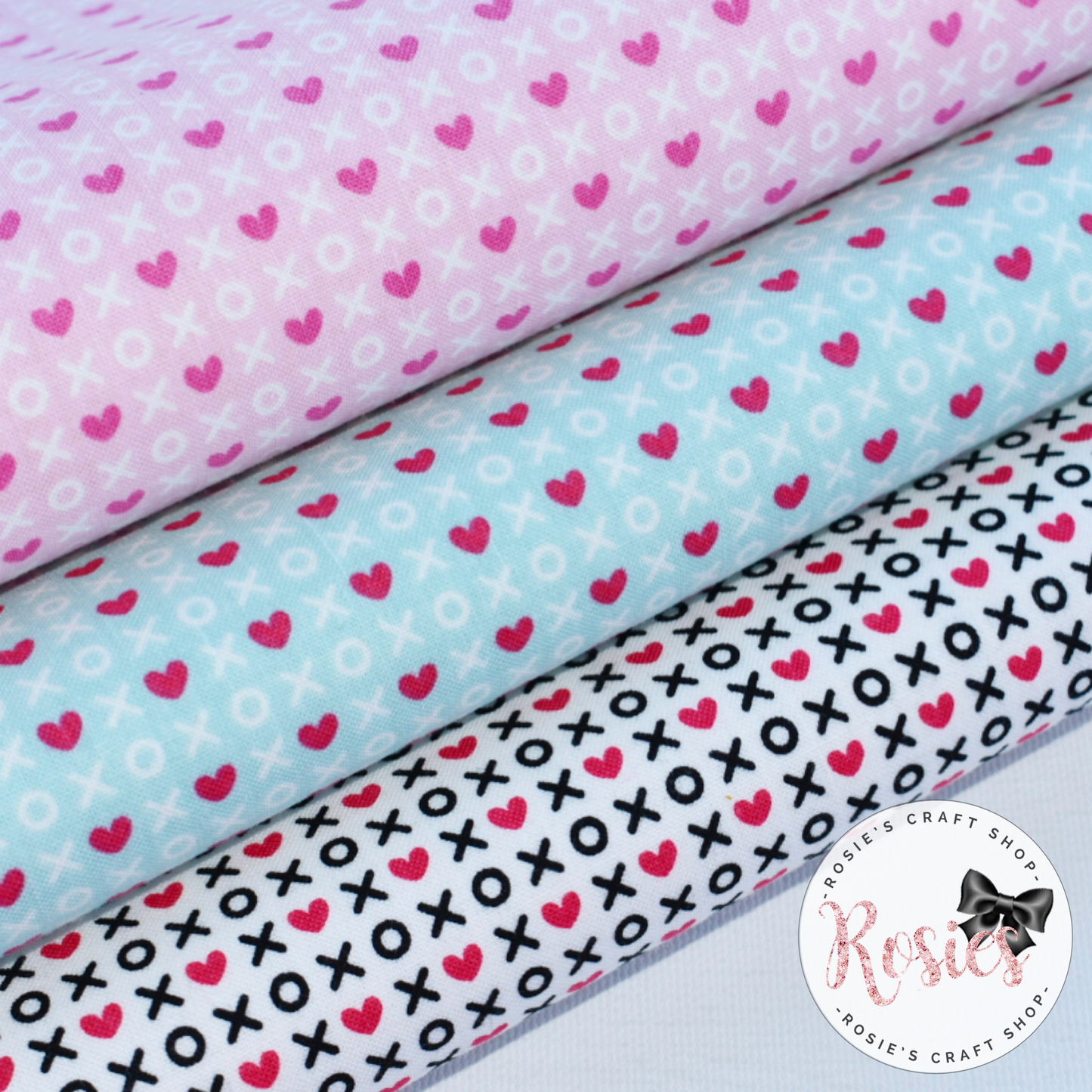 XOXO Hearts Hugs & Kisses Valentine's Designer Fabric Felt ✂️ *SALE*