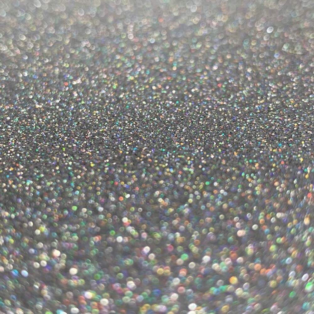 Holo Silver Premium Fine Glitter Topped Wool Felt