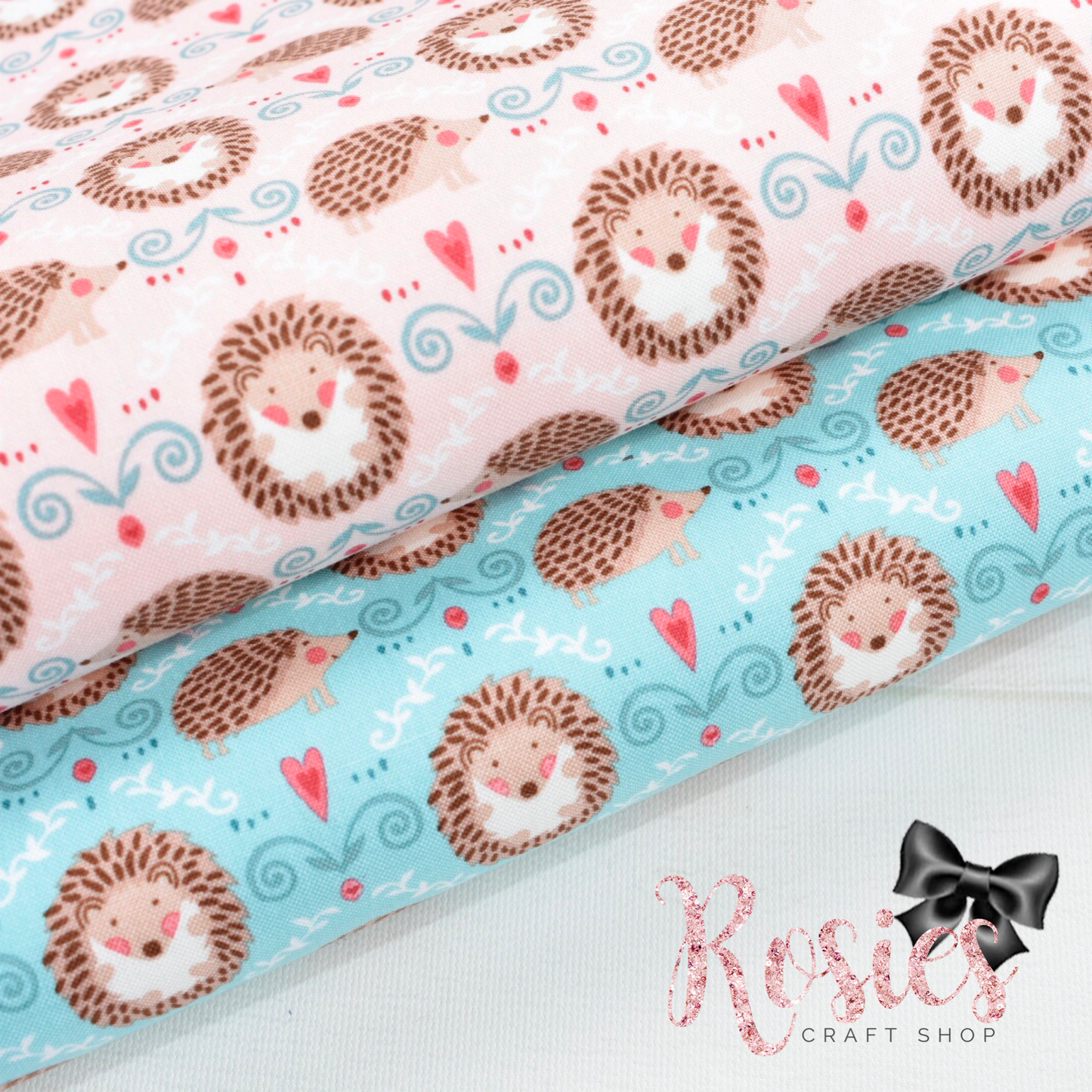 Hedgehogs and Hearts Designer Fabric Felt