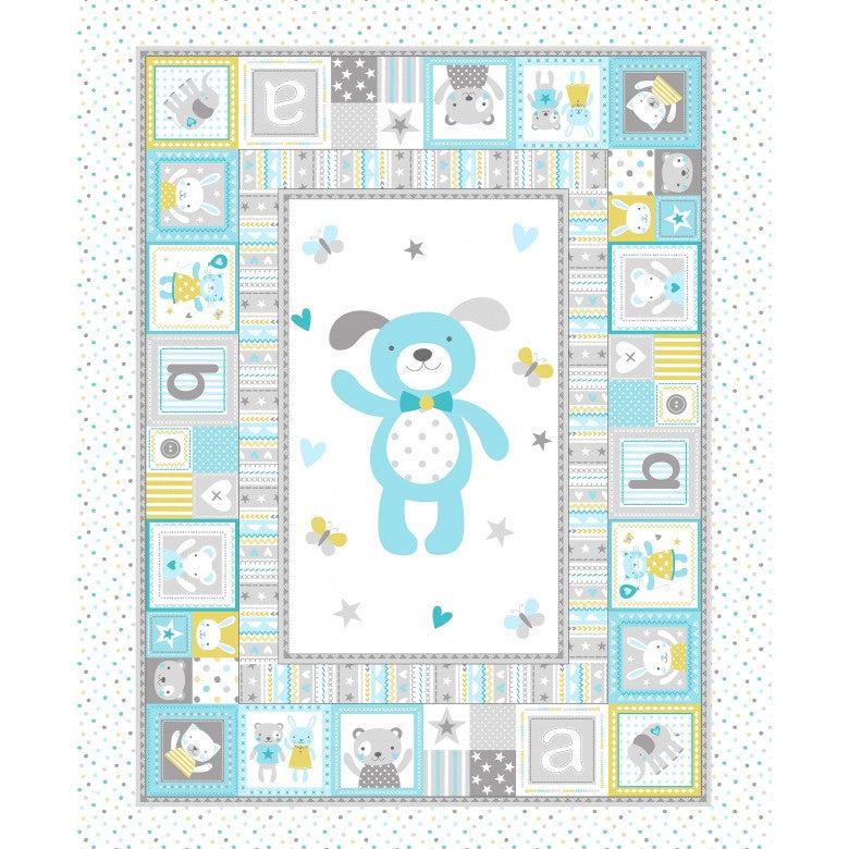 Playful Puppy Panel - Tiny Tots - Michael Miller Cotton Fabric ✂️ *SALE*