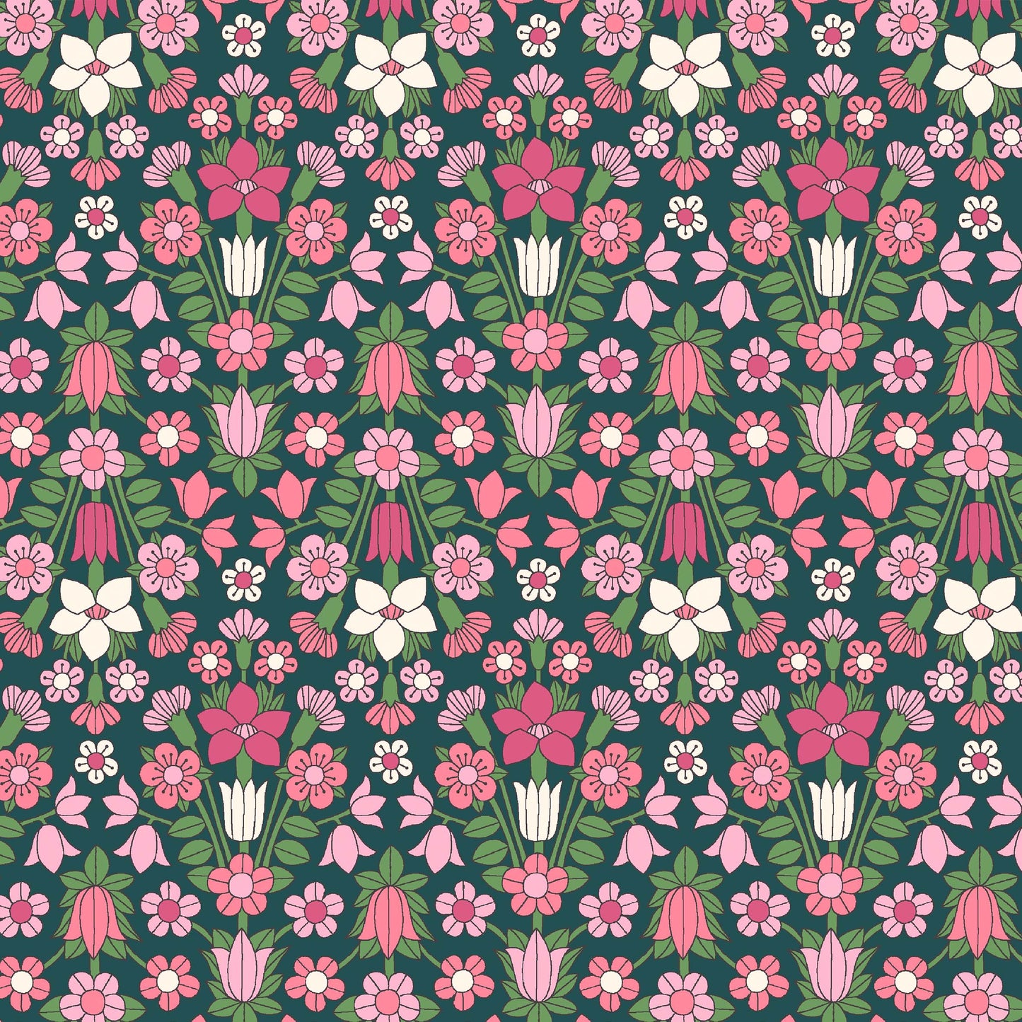 Hampstead Meadow Daisy Flower Pink - The Flower Show Midsummer Collection - Liberty Cotton Fabric ✂️ £10 pm *SALE