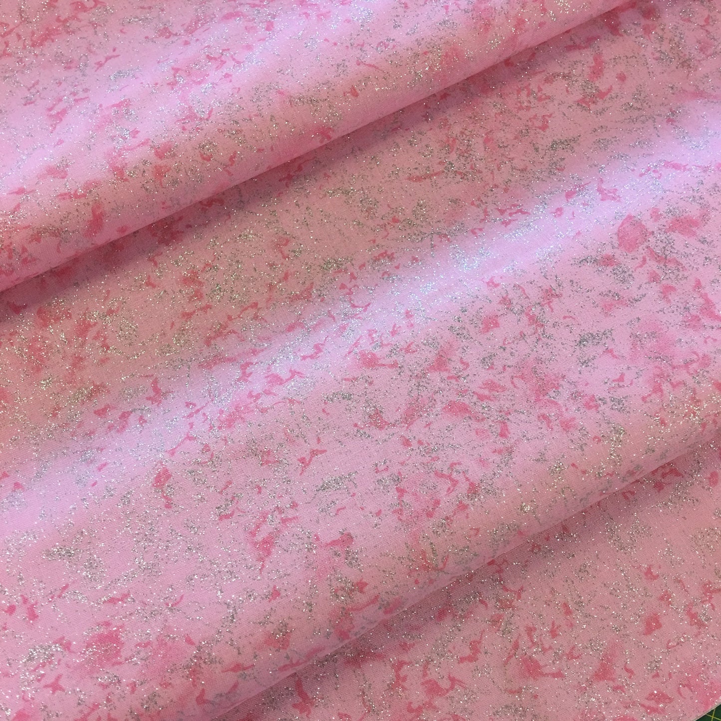 Baby Pink Glitter Fairy Frost By Michael Miller - 100% Cotton Fabric - Rosie's Craft Shop Ltd