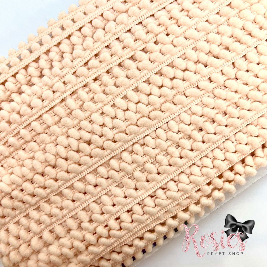Pale Blush Pink Mini Pom Pom Trim ✂️