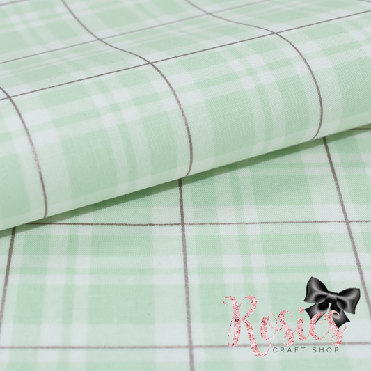 Mint Sparkle Metallic Tartan Designer Fabric Felt ✂️ *SALE*