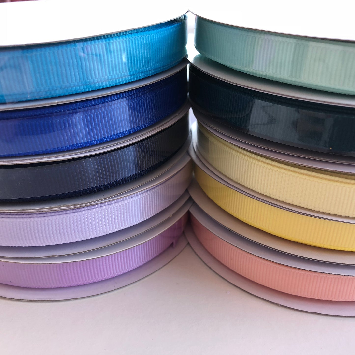 25m Reel 3/8" Plain Solid Colour Grosgrain Ribbon 9/10mm Wide - Rosie's Craft Shop Ltd