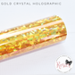 Gold Crystal Holographic Iron On Vinyl HTV - Rosie's Craft Shop Ltd