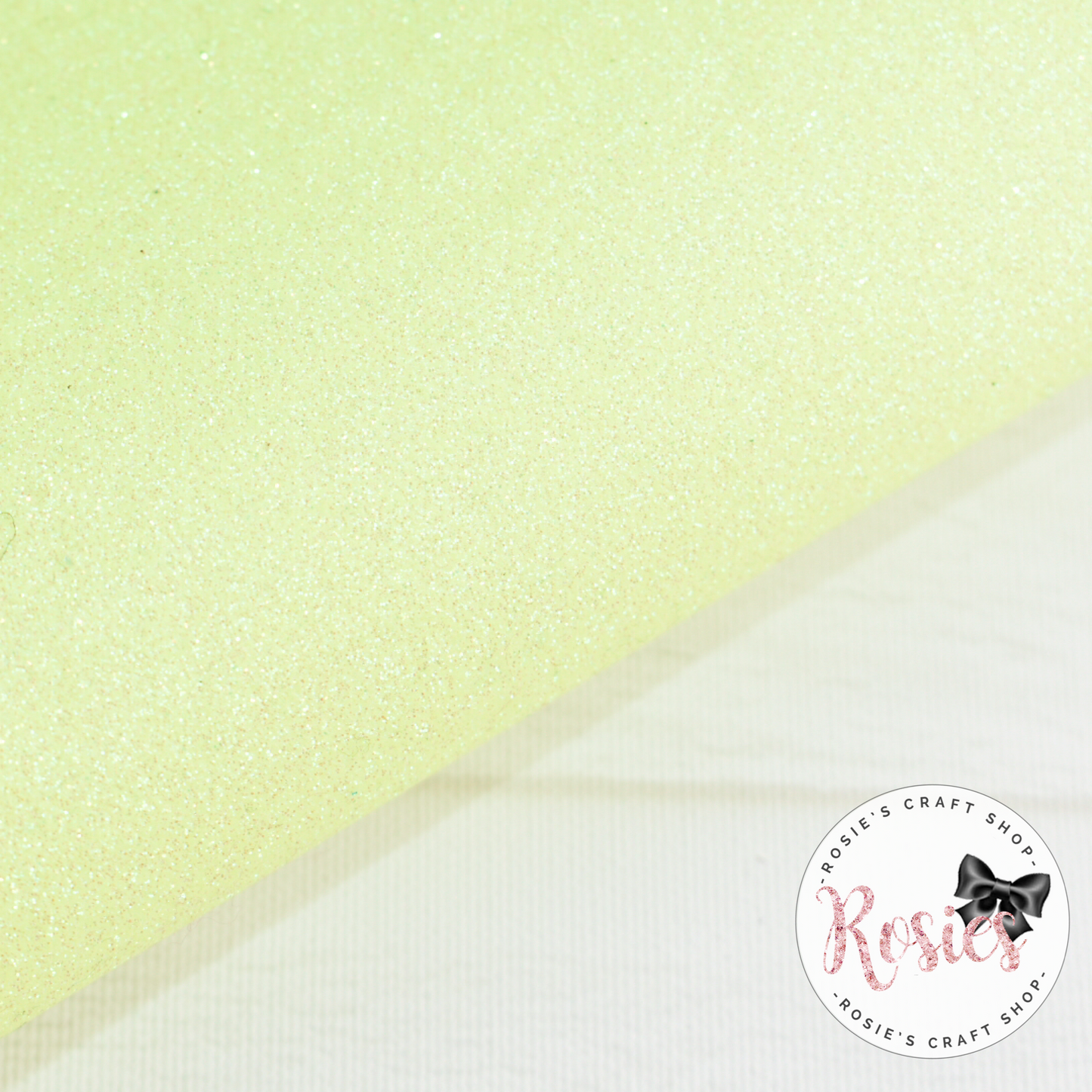 Neon Yellow Iridescent Premium Fine Glitter Topped Wool Felt - Rosie's Craft Shop Ltd