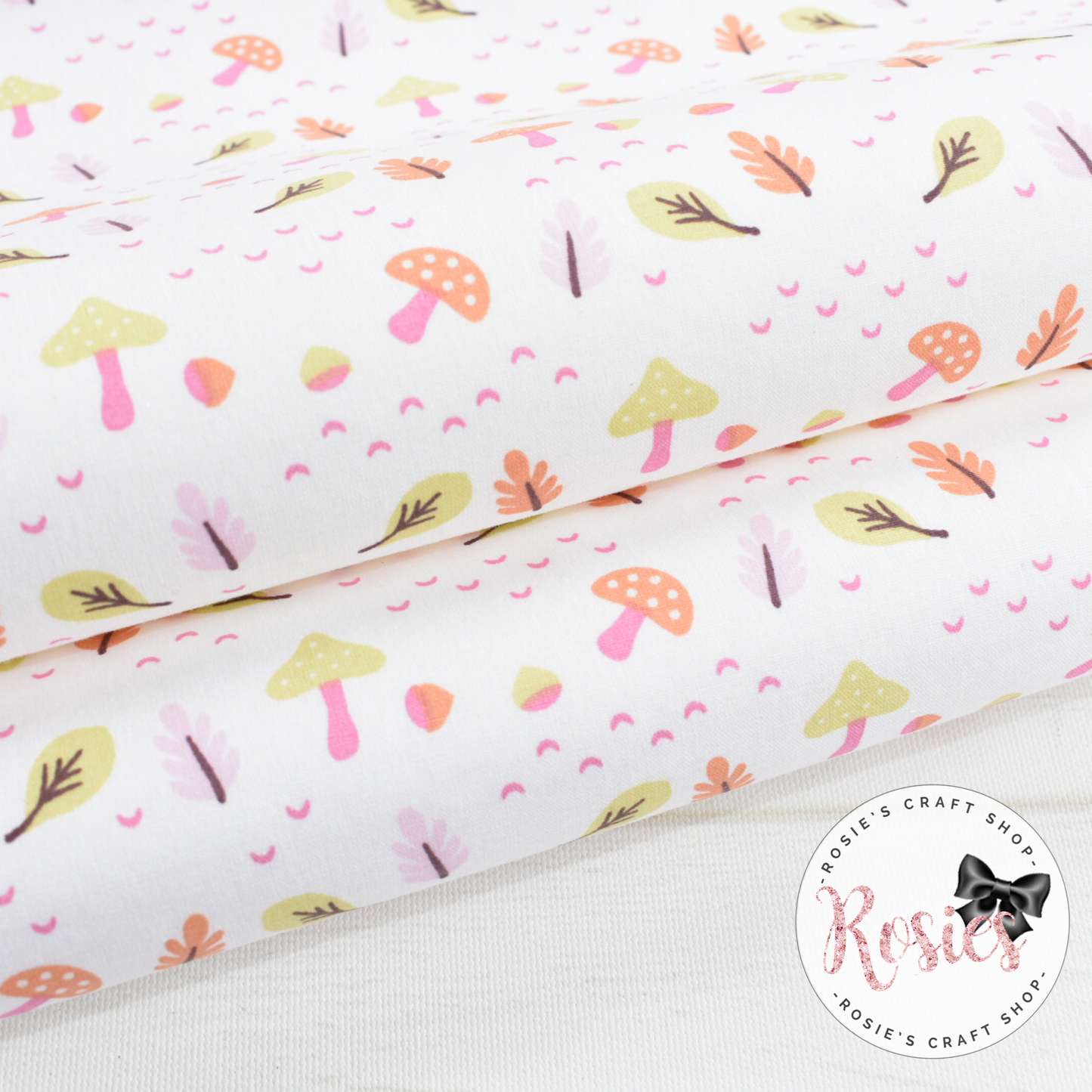 Autumn Woodland Trees & Mushrooms Fabric Felt - Rosie's Craft Shop Ltd