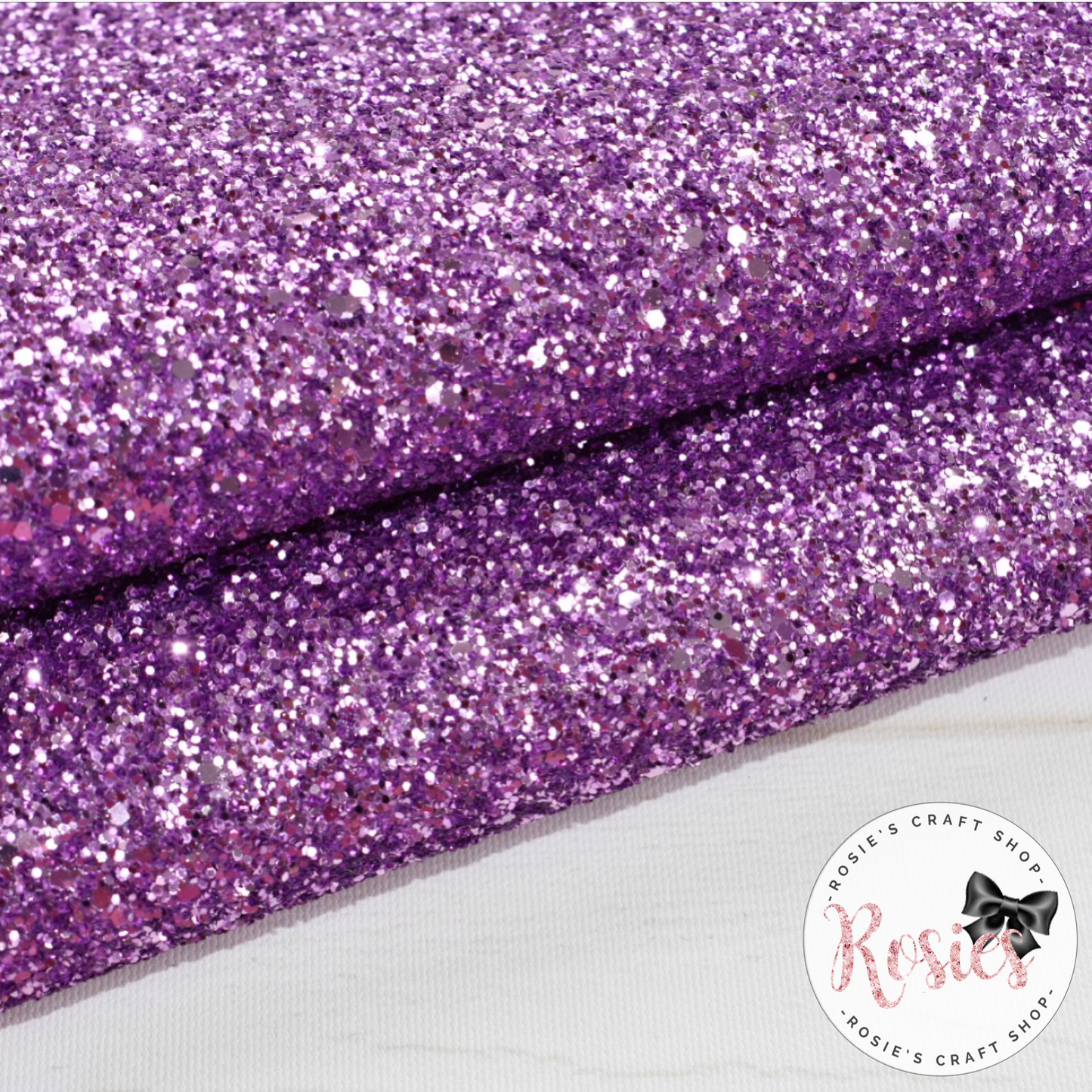 Lilac Chunky Glitter Fabric - Luxury Core Collection - Rosie's Craft Shop Ltd