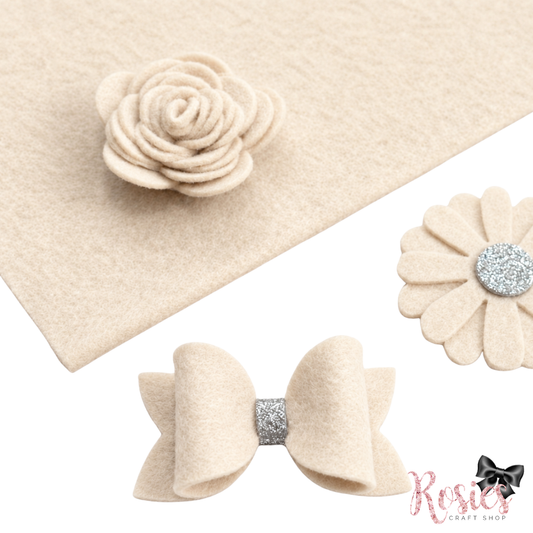 Fresh Linen Wool Blend Felt | Soft Craft Felt | Bows, Sewing, Appliqué & Die Cutting