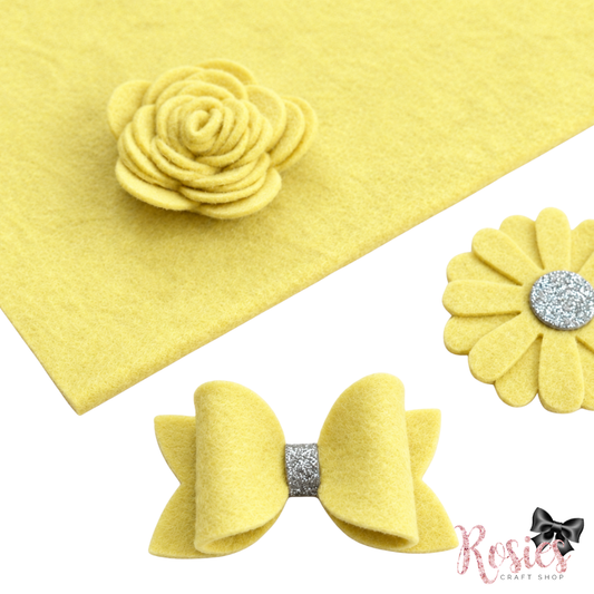 Buttercup Wool Blend Felt | Soft Craft Felt | Bows, Sewing, Appliqué & Die Cutting