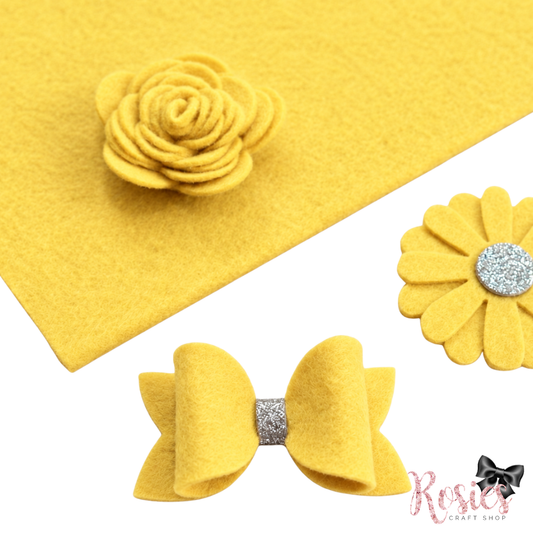 Banana Cream Wool Blend Felt | Soft Craft Felt | Bows, Sewing, Appliqué & Die Cutting